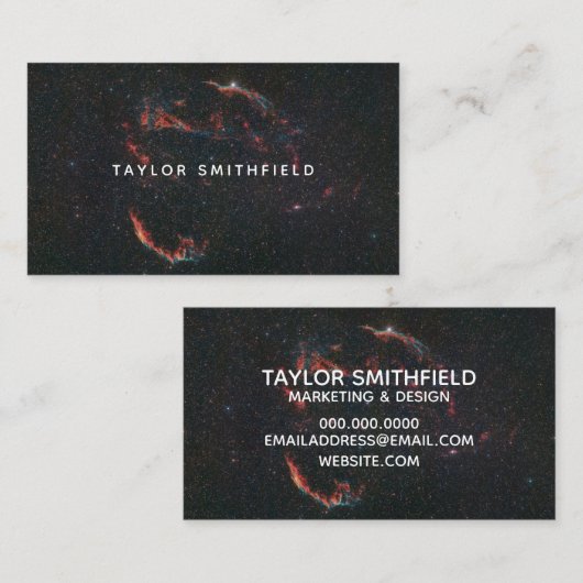Carte De Visite Étoile d'espace simple (Devant / Derrière)