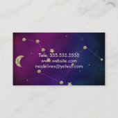 Carte de visite étoile dorée constellation galaxie (Dos)