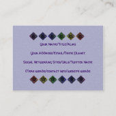 Carte De Visite Étoile et papillons de Wiccan (Dos)