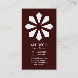 Carte De Visite Étoile Fleur Art Déco - Marron Foncé 330000