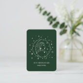 Carte de visite étoile lunaire minimaliste (Debout devant)