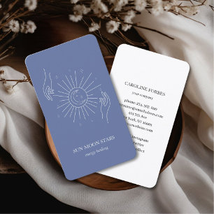 Carte de visite étoile lunaire minimaliste