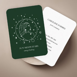 Carte de visite étoile lunaire minimaliste