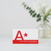 Carte De Visite étoile monographique rouge (Debout devant)