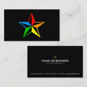 Carte De Visite étoile nautique d'arc-en-ciel (Devant / Derrière)