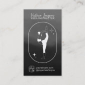 Carte De Visite Etoile noire dégradé Yoga professeur studio profes (Devant)
