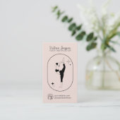 Carte De Visite Étoile rose vif Yoga professeur studio professeur (Debout devant)