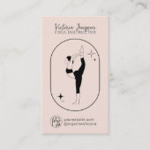 Carte De Visite Étoile rose vif Yoga professeur studio professeur (Devant)