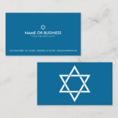 Carte De Visite étoile simple de david (Devant / Derrière)