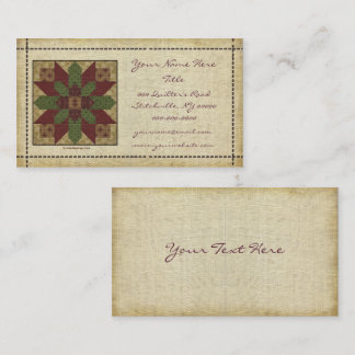 Carte De Visite Étoile verte piquée de Bourgogne