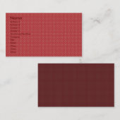 Carte De Visite Étoiles attrayantes de blanc sur la surface rouge (Devant / Derrière)