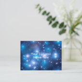 Carte De Visite Étoiles bleues d'univers + vos idées (Debout devant)