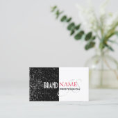 Carte De Visite Étoiles brillantes noir et blanc bicolore Monogram (Debout devant)