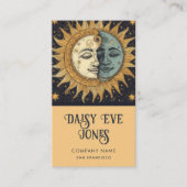 Carte De Visite Étoiles célestes de la lune de soleil (Devant)