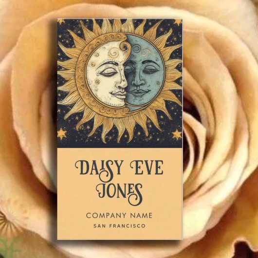 Carte De Visite Étoiles célestes de la lune de soleil