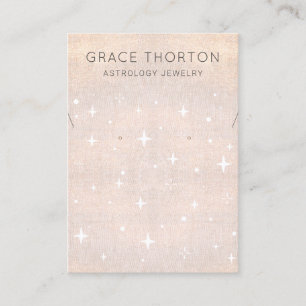Carte De Visite Étoiles célestes Zodiac portant un collier