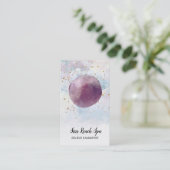 Carte De Visite *~* Étoiles Cosmo Abstraites Aquarelle Ciel Univer (Debout devant)