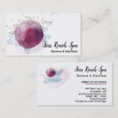 Carte De Visite *~* Étoiles Cosmo Abstraites Aquarelle Ciel Univer (Devant / Derrière)