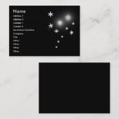 Carte De Visite Étoiles d'argent (Devant / Derrière)