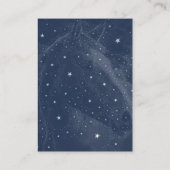Carte De Visite Étoiles de Constellation de Cheval Étincelles Bleu (Dos)