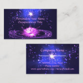 Carte De Visite Étoiles de fleurs de lotus de cristal de cristal d (Devant / Derrière)