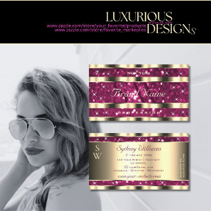 Carte De Visite Étoiles de luxe or rose Parties scintillant Étoile