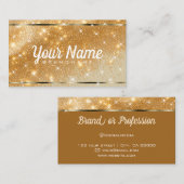 Carte De Visite Etoiles de luxe Parties scintillant de sable doré  (Devant / Derrière)