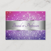 Carte De Visite Etoiles de luxe rose violet Parties scintillant dé (Devant)