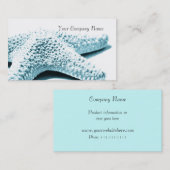 Carte De Visite Étoiles de mer bleues (Devant / Derrière)