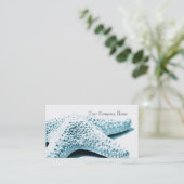 Carte De Visite Étoiles de mer bleues (Debout devant)