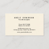 Carte De Visite Étoiles de mer en bois de roses indien de (Dos)