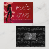Carte De Visite Étoiles de musique (Devant / Derrière)