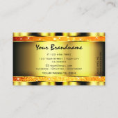 Carte De Visite Étoiles de Parties scintillant brillantes or orang (Dos)