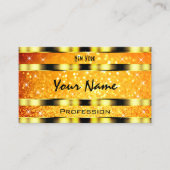 Carte De Visite Étoiles de Parties scintillant brillantes or orang (Devant)