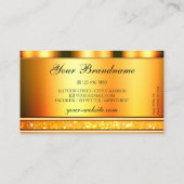 Carte De Visite Étoiles de Parties scintillant brillantes orange a (Dos)