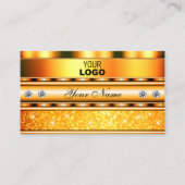 Carte De Visite Étoiles de Parties scintillant brillantes orange a (Devant)