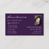 Carte De Visite Étoiles de Parties scintillant de dégradé violet e (Dos)