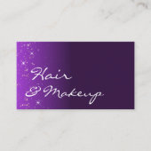 Carte De Visite Étoiles de Parties scintillant de dégradé violet e (Devant)