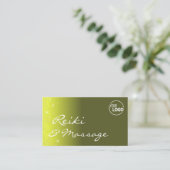 Carte De Visite Étoiles de Parties scintillant d'olive jaune avec (Debout devant)