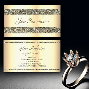 Carte De Visite Etoiles de Parties scintillant dorée de luxe