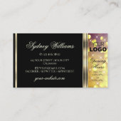 Carte De Visite Étoiles de Parties scintillant dorée violet glamou (Dos)