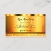 Carte De Visite Étoiles de Parties scintillant éclatante orange ch (Dos)