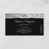 Carte De Visite Étoiles de Parties scintillant en argent de luxe M (Dos)