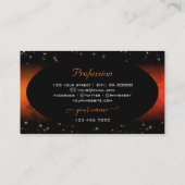 Carte De Visite Etoiles de Parties scintillant en marbre orange no (Dos)