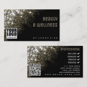 Carte De Visite Étoiles de Parties scintillant en or brillant Modè