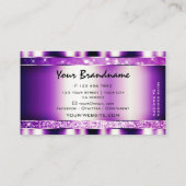 Carte De Visite Étoiles de Parties scintillant flamboyante violet  (Dos)