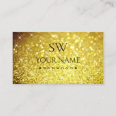 Carte De Visite Étoiles de Parties scintillant lumineuses dorées d (Devant)