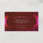 Carte De Visite Étoiles de Parties scintillant marbrées Chic rose (Dos)