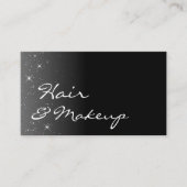 Carte De Visite Étoiles de Parties scintillant noir et blanc avec (Devant)