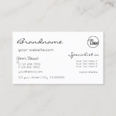 Carte De Visite Étoiles de Parties scintillant noir et blanc avec  (Dos)